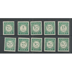 Curacao  P34-43  Port 1948 MH/ongebr  CV 350 €