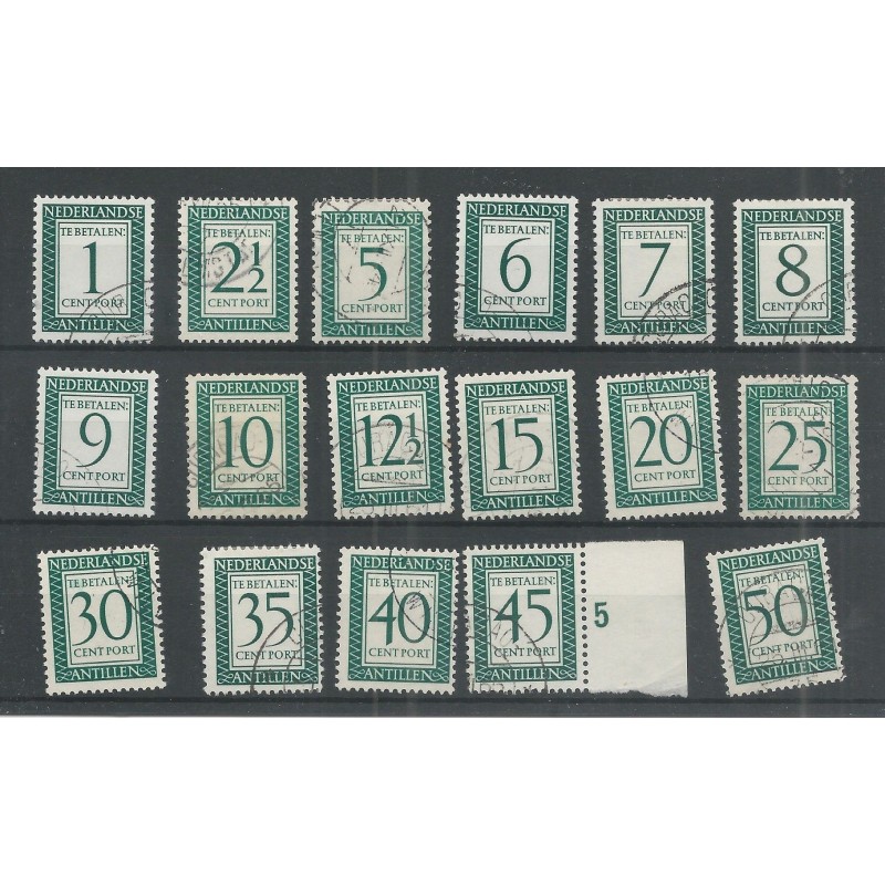 Curacao P44-60 Port 1952 VFU/gebr CV 23 € Curacao P44-60 Port 1952 VFU/gebr CV 23 €