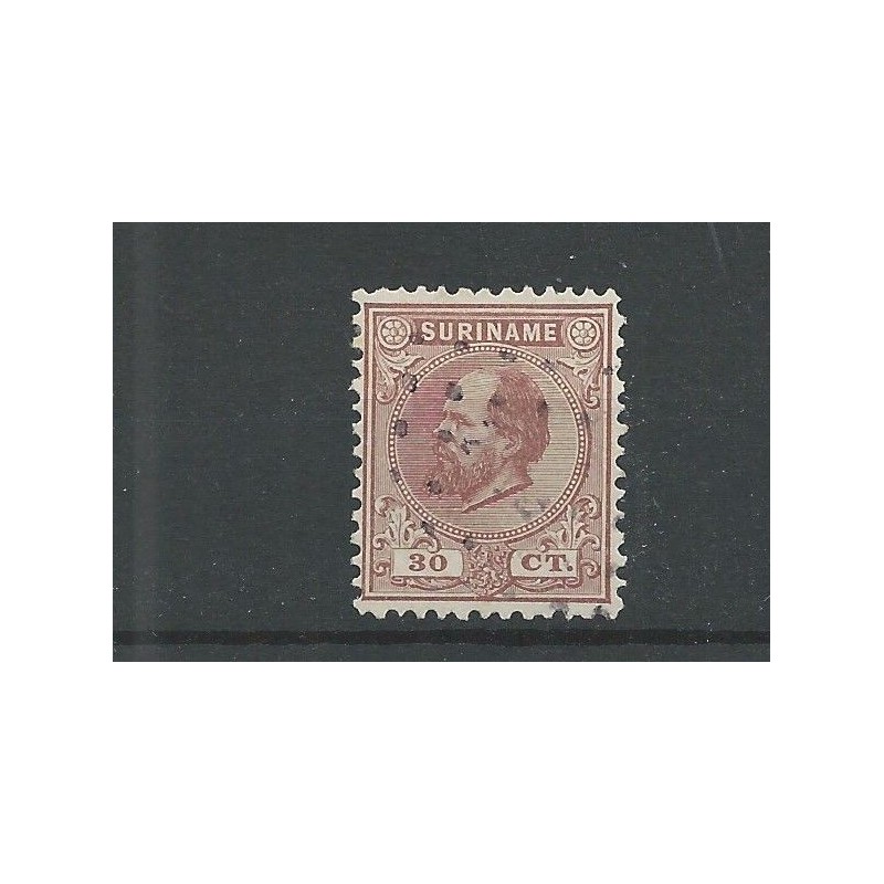 Suriname 11C Willem III 1873 VFU/gebr CV 50 € Suriname 11C Willem III 1873 VFU/gebr CV 50 €