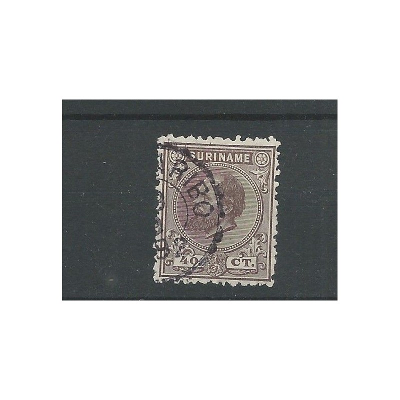 Suriname 12C Willem III 1873 VFU/gebr CV 40 € Suriname 12C Willem III 1873 VFU/gebr CV 40 €