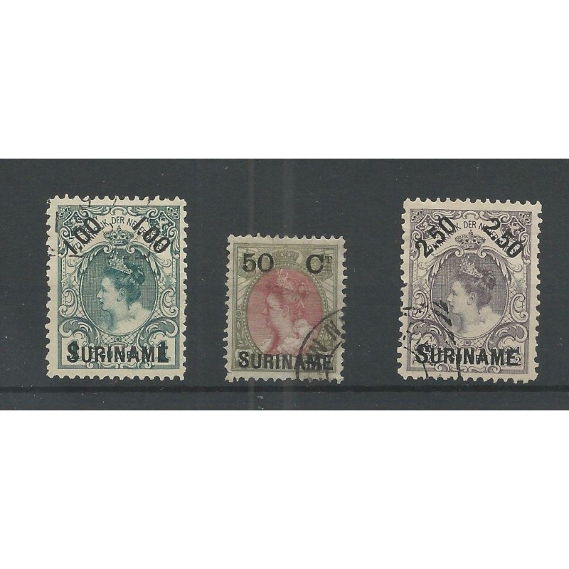 Suriname 34-36 Hulpuitgifte VFU/gebr CV 45 € Suriname 34-36 Hulpuitgifte VFU/gebr CV 45 €