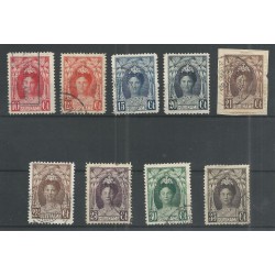 Suriname 118-126  Wilhelmina  VFU/gebr CV 45 €