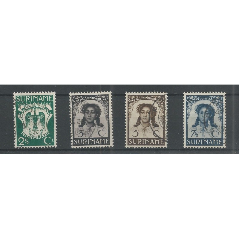 Suriname 183-186 Emancipatiezegels VFU/gebr CV 8 € Suriname 183-186 Emancipatiezegels VFU/gebr CV 8 €