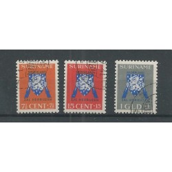 Suriname 197-199 Indische PTT  VFU/gebr CV  40 €