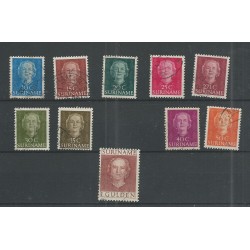 Suriname 285-294 Wilhelmina VFU/gebr  CV 4,5 €