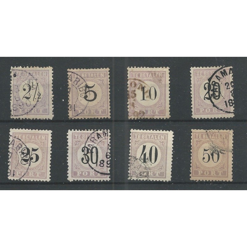Suriname P1-8 Port 1886 VFU/gebr CV 240 € Suriname P1-8 Port 1886 VFU/gebr CV 240 €