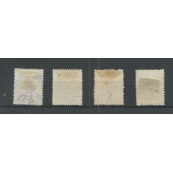Suriname P1, P2, P4, P8  Type II  Port 1886  VFU/gebr  CV 50 €