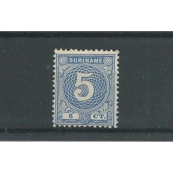Suriname 20 Cijfer 5ct blauw  MH/ongebr CV 65 €
