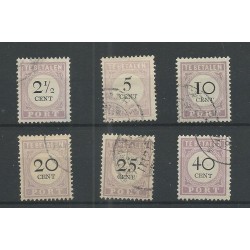 Suriname P9-14 Port 1892  VFU/gebr CV 46 €