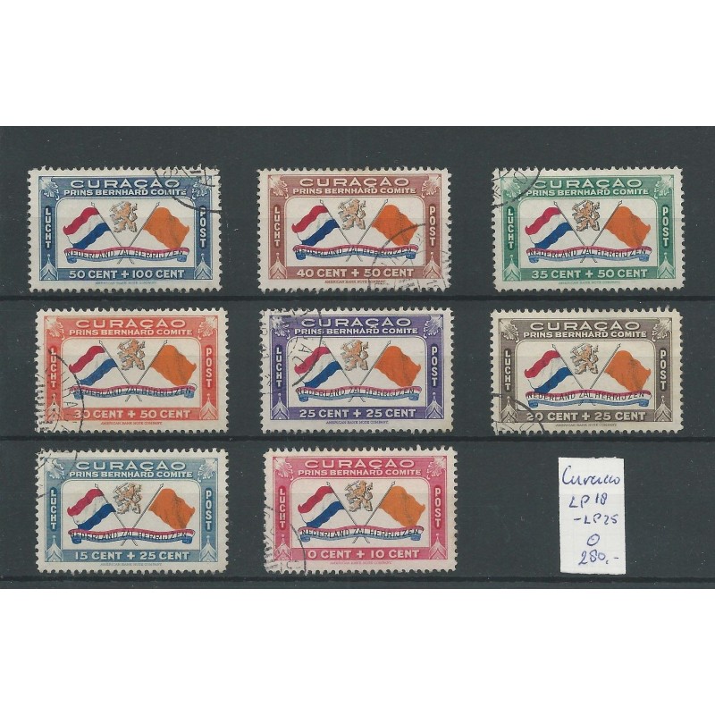 CURACAO LP18-25 BERNHARDFONDS Prachtig VFU/gebr CV 280 € CURACAO LP18-25 BERNHARDFONDS Prachtig VFU/gebr CV 280 €