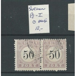 Suriname P8 Type I  paartje VFU/gebr  CV  18 €