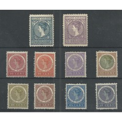 Suriname 48-57 Wilhelmina  MH/ongebr CV 360 €Pracht !!