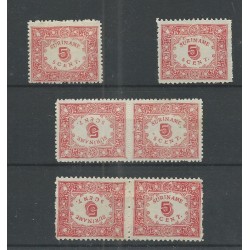 Suriname 58/59, 58a/59a Keerdrukken  MH/ongebr CV 400 €Pracht !!