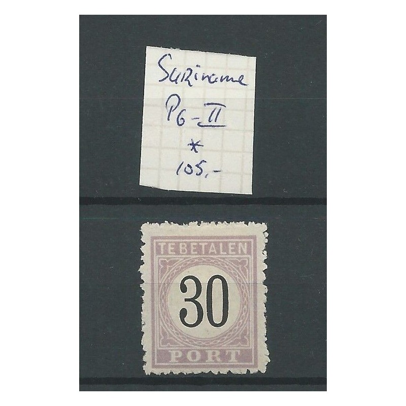 Suriname P6 Type II MH/ongebr CV 105 € (3) Suriname P6 Type II MH/ongebr CV 105 € (3)