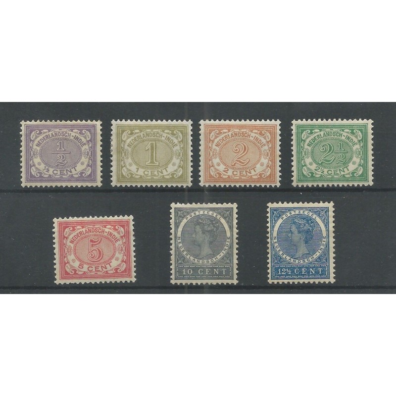 Ned. Indie 40a-49a "Loslatende kleuren"MH/ongebr CV 75 € PRACHT !! Ned. Indie 40a-49a "Loslatende kleuren"MH/ongebr CV 75 € PRACHT !!