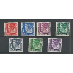Ned. Indie  253-259 Wilhelmina met wm  MH/ongebr CV 57,5 €  PRACHT  !!