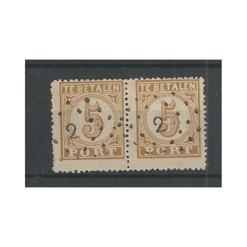 Ned. Indie P1 Port 1874 paartje VFU/gebr CV 700 € PRACHT !! Ned. Indie P1 Port 1874 paartje VFU/gebr CV 700 € PRACHT !!