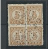 Ned. Indie  P1 Port 1874  blokje van 4 VFU/gebr CV 2000 €  PRACHT  !!