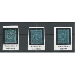 Ned. Indie  P4 Port 13x Puntstempels !!!  VFU/gebr CV 390++ €  PRACHT  !!