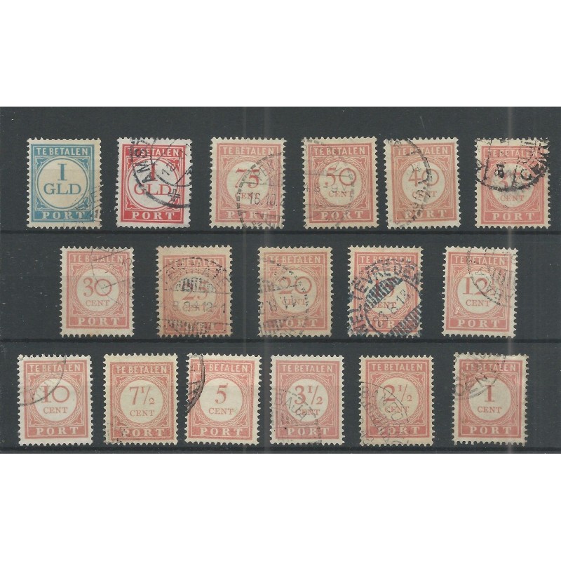 Ned. Indie P23-39 Port 1913 VFU/gebr CV 114 € PRACHT !! Ned. Indie P23-39 Port 1913 VFU/gebr CV 114 € PRACHT !!