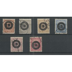 Ned. Indie  D1-6  Dienst  VFU/gebr CV 40 €  PRACHT  !!