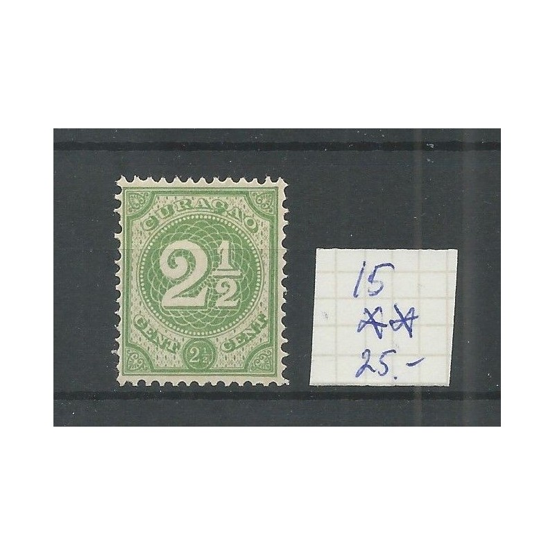 Curacao 15 Cijfer MNH/postfris CV 25 € Pracht !! Curacao 15 Cijfer MNH/postfris CV 25 € Pracht !!