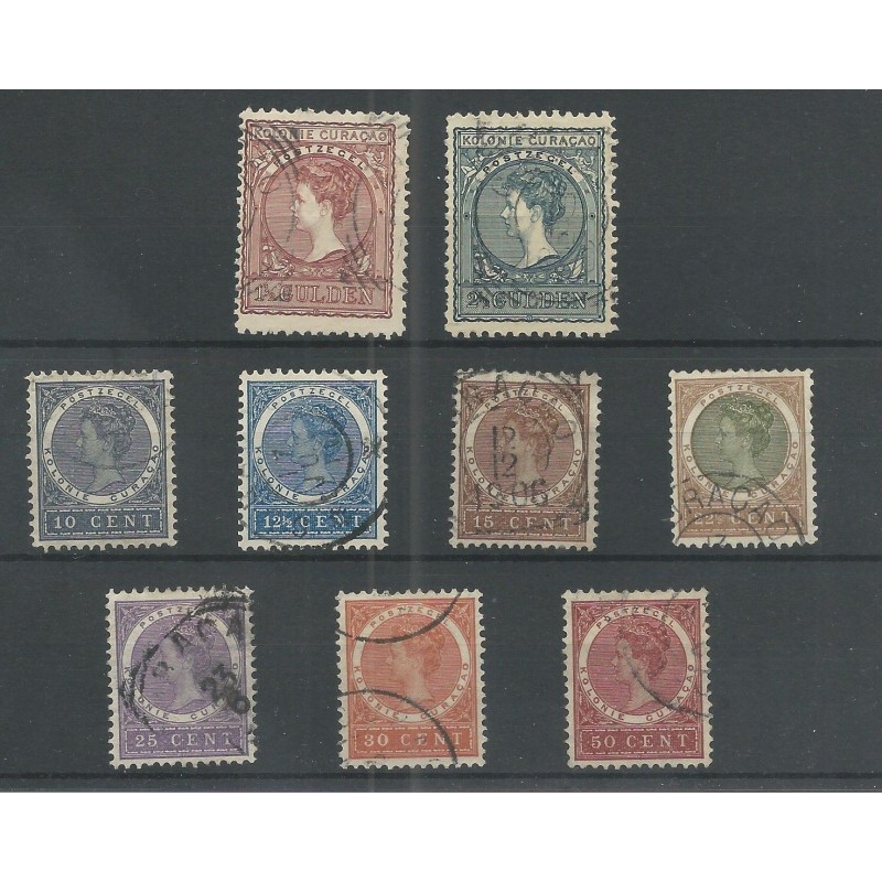 Curacao 35-43 Wilhelmina VFU/gebr CV 165 € Pracht !! Curacao 35-43 Wilhelmina VFU/gebr CV 165 € Pracht !!