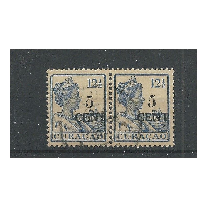 Curacao 74a hulpzegel PAARTJE VFU/gebr CV 115+ € Pracht !! Curacao 74a hulpzegel PAARTJE VFU/gebr CV 115+ € Pracht !!