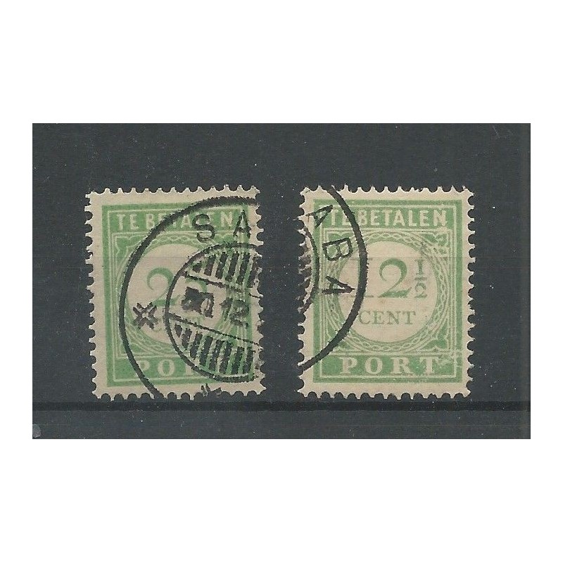 Curacao P24 en P27 met SABA stempel VFU/gebr CV 10+ € Pracht !! Curacao P24 en P27 met SABA stempel VFU/gebr CV 10+ € Pracht !!