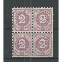 Curacao 14 Cijfer blokje van 4  MNH/postfris  CV 20+ €
