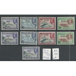 Curacao LP41-44, LP42fa-44fa, LP41fb  luchtpost deels MNH of MH/ongebr  CV 116 €
