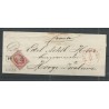 Nederland 5 op brief STEENBERGEN-HOGE ZWALUWE 1864 VFU/gebr  CV 100 €