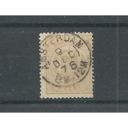 Nederland 17 "AMSTERDAM 1875" twee-letter VFU/gebr  CV 30+ €