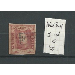 Ned.Indie  1 pos 18   Willem III 1864 VFU/gebr  CV 125 €
