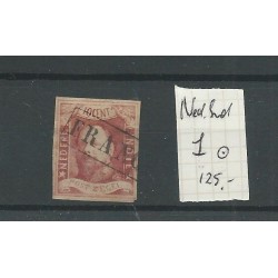 Ned.Indie  1 Willem III 1864   VFU/gebr  CV 125 €