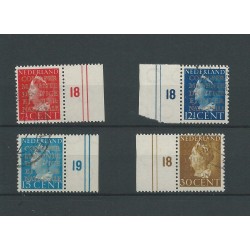 Nederland  D16-19 DIENST met velrand  VFU/gebr  CV 40 €