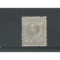 Suriname 8C  Willem III 1873  MH/ongebr CV 45 € PRACHT !!