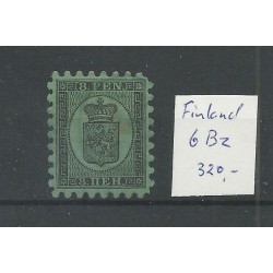 Finland 6Bz  Wapen 1866  VFU/gebr CV 320 €