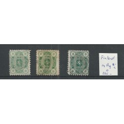 Finland 14Ay a-c  Wapen 1875  VFU/gebr CV 265 €