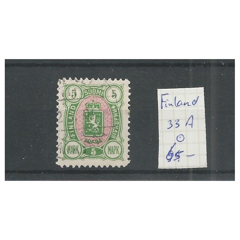 Finland 33A Wapen 1889 VFU/gebr CV 65 € Finland 33A Wapen 1889 VFU/gebr CV 65 €