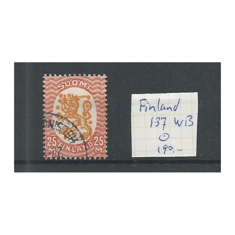 Finland 137WB Wappen 1927/29 VFU/gebr CV 190 € Finland 137WB Wappen 1927/29 VFU/gebr CV 190 €