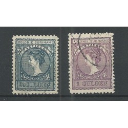 Suriname 56-57 Wilhelmina  VFUgebr CV 95 € PRACHT !!