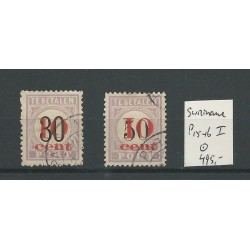 Suriname PORT P15-16  Type I   VFU/gebr  CV  495 €