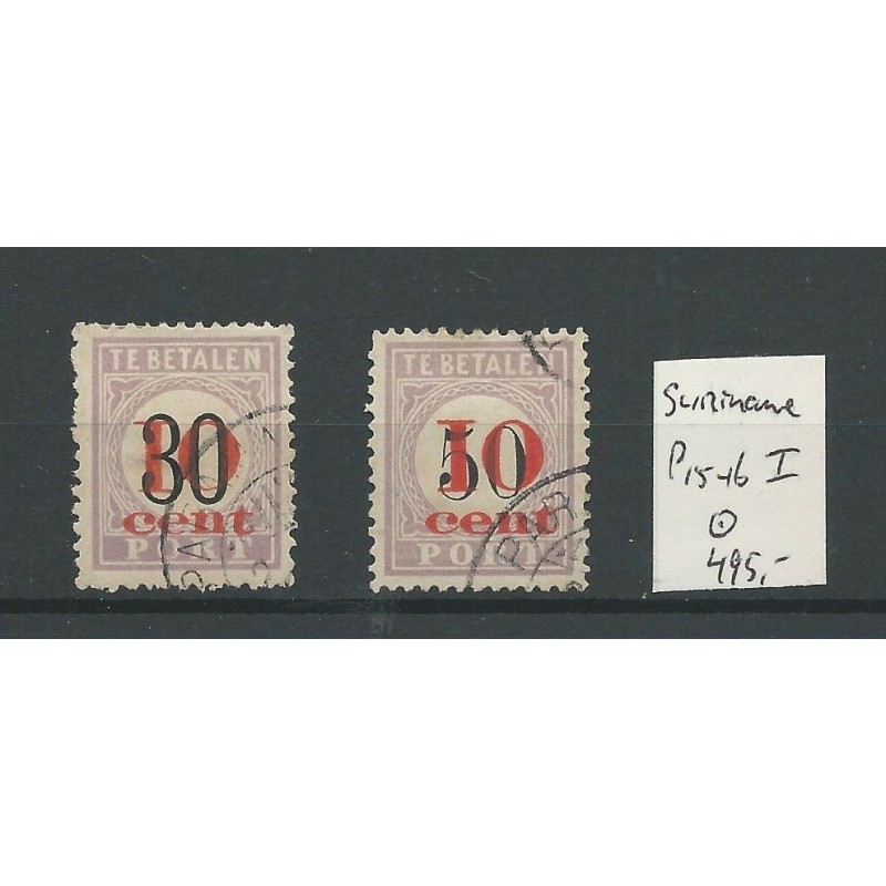 Suriname PORT P15-16 Type I VFU/gebr CV 495 € Suriname PORT P15-16 Type I VFU/gebr CV 495 €