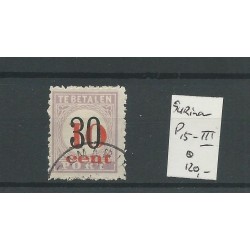 Suriname PORT P15  Type III   VFU/gebr  CV  120 €