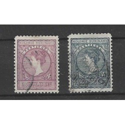 Suriname 56/57 Wilhelmina VFU/gebr CV 95 € PRACHT !!