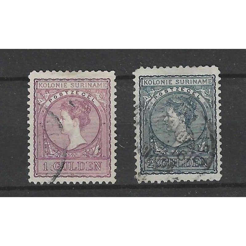 Suriname 56/57 Wilhelmina VFU/gebr CV 95 € PRACHT !! Suriname 56/57 Wilhelmina VFU/gebr CV 95 € PRACHT !!