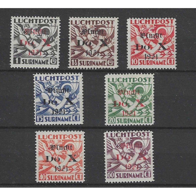 Suriname LP8-14 DO-X met fout "open D en O" MH/ongebr CV 350+ € PRACHT !! Suriname LP8-14 DO-X met fout "open D en O" MH/ongebr CV 350+ € PRACHT !!