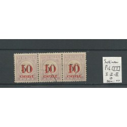 Suriname PORT P16  STRIP Type I-II-III   VFU/gebr  CV  500+ €