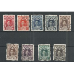 Suriname 118-126 Wilhelmina  VFU/gebr  CV 45 € PRACHT !!